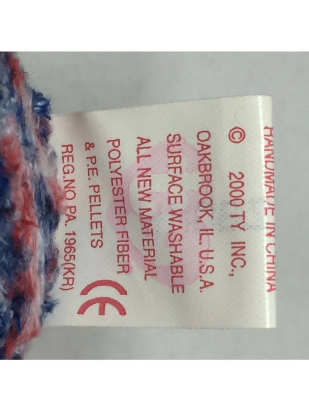 Ty Beanie Baby USA Bear Original Plush Stuffed Animal Retired W Tag July 4 2000